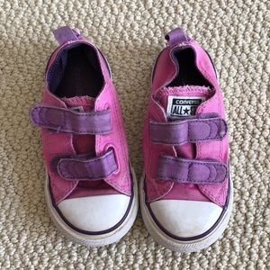 Toddler girls pink and purple Converse | size 8